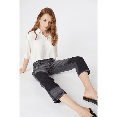 JEANS MOM AMALIA BICOLOR