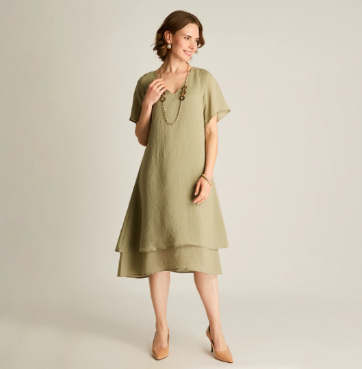 VESTIDO MIDI CON COLLAR 907534