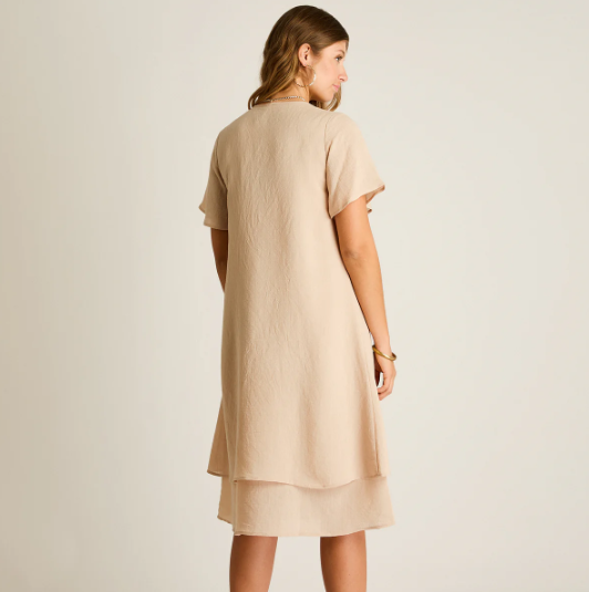 VESTIDO MIDI CON COLLAR 907534