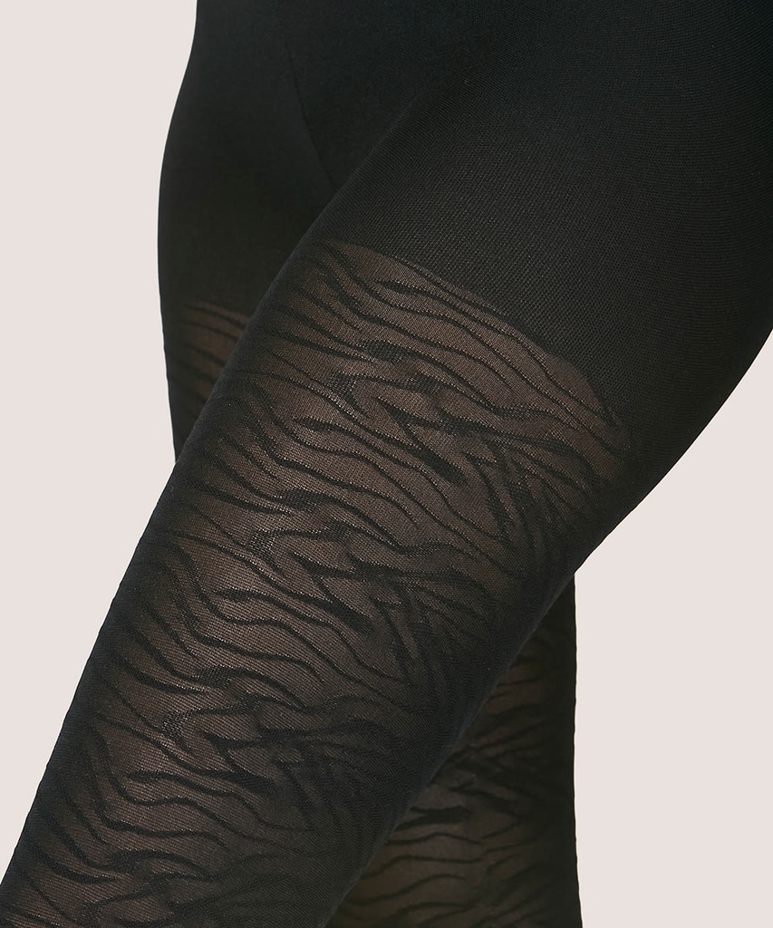 PANTY GRUESA ELASTICADA DISEÑO (100 DENIER)